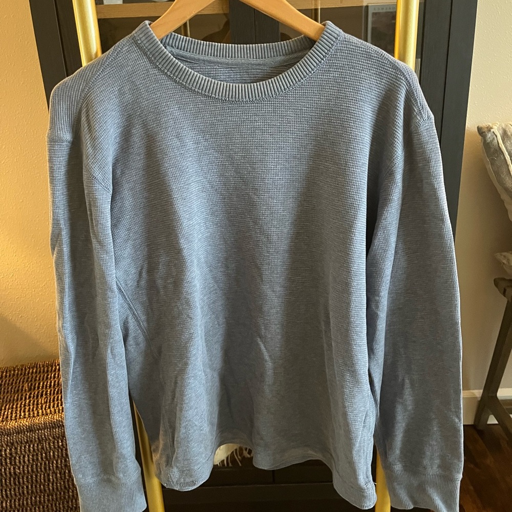 Vintage Eddie Bauer Sky Blue Men's Crewneck 80’s thermal